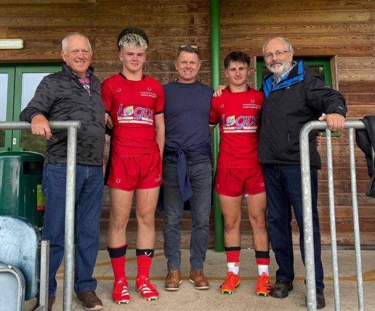 Ifan and brother Daf, plus dad Steve (centre), plus grandads Byron Williams (left) and John Harries